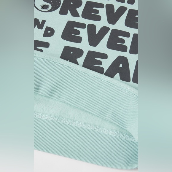 Zara Slogan Sweatshirt Girls Kids 9-10Y Green ‘Be Yourself’ Graphic Sweater - Picture 5 of 10